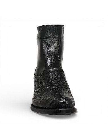 Botin de Caballero Estilo Mateo Horma Oval Caimán Back Negro