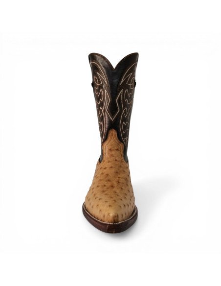 Bota Vaquera de Caballero Horma Lager Avestruz Umber