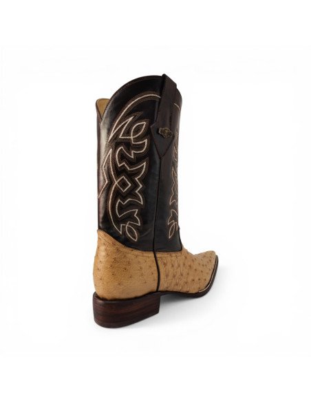 Bota Vaquera de Caballero Horma Lager Avestruz Umber