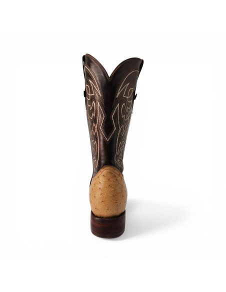 Bota Vaquera de Caballero Horma Lager Avestruz Umber