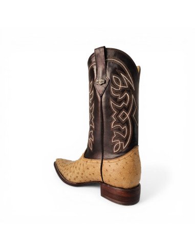 Bota Vaquera de Caballero Horma Lager Avestruz Umber