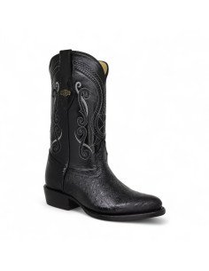 Botas vaqueras Horma Oval Panza de Ave Negro