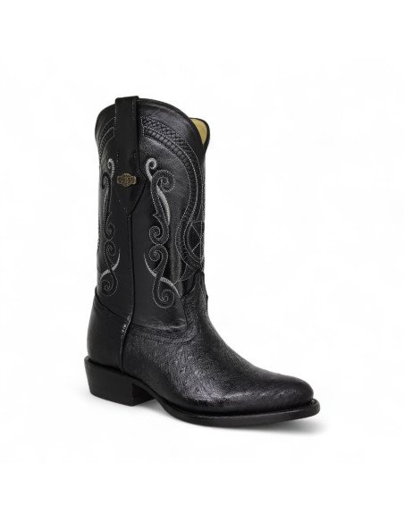Botas vaqueras Horma Oval Panza de Ave Negro
