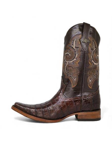 Bota Vaquera de Caballero Holanda Caimán Belly Tabaco