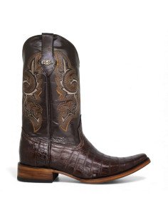 Bota Vaquera de Caballero Holanda Caimán Belly Tabaco 2