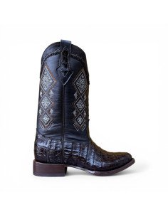 Bota Vaquera de Caballero Horma Oval Caimán Back Moka 2