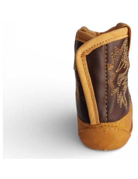 Botín Vaquero para Bebé Piel Auténtica color Mantequilla | Botas 30-30