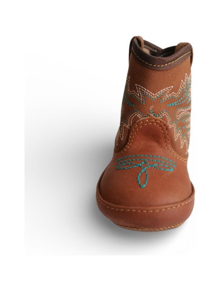 Botitas Vaqueras para Bebé Piel Auténtica color Miel | Botas 30-30