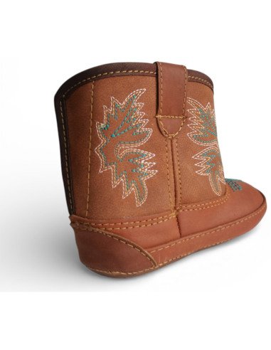 Botitas Vaqueras para Bebé Piel Auténtica color Miel | Botas 30-30