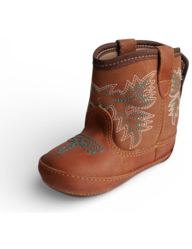 Botitas Vaqueras para Bebé Piel Auténtica color Miel | Botas 30-30